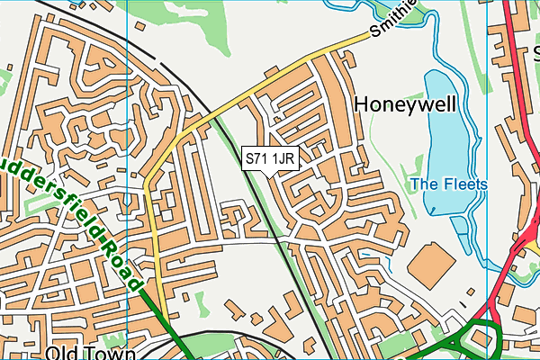 S71 1JR map - OS VectorMap District (Ordnance Survey)