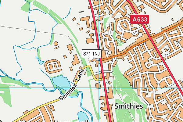 S71 1NJ map - OS VectorMap District (Ordnance Survey)