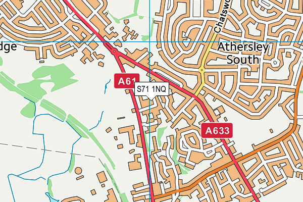 S71 1NQ map - OS VectorMap District (Ordnance Survey)