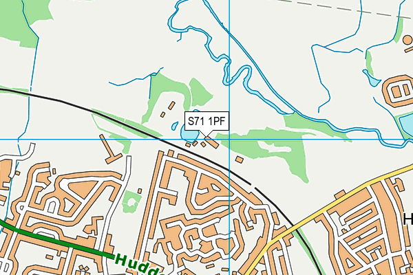 S71 1PF map - OS VectorMap District (Ordnance Survey)