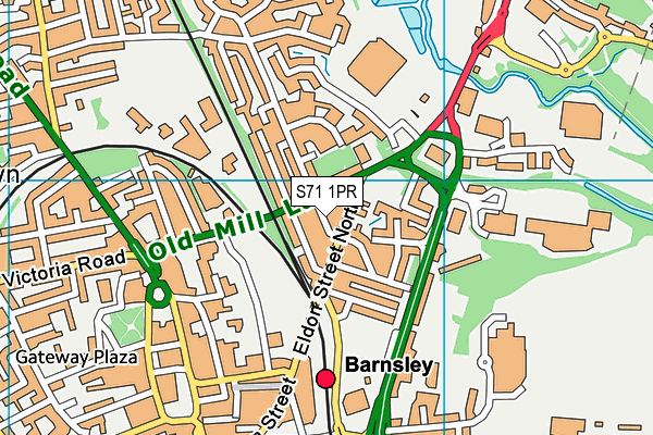 S71 1PR map - OS VectorMap District (Ordnance Survey)