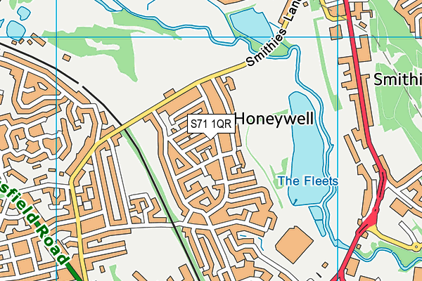 S71 1QR map - OS VectorMap District (Ordnance Survey)