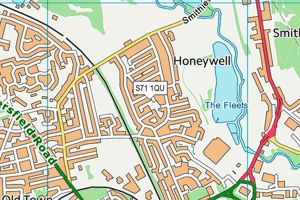 S71 1QU map - OS VectorMap District (Ordnance Survey)