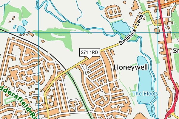 S71 1RD map - OS VectorMap District (Ordnance Survey)