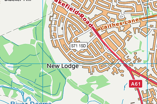 S71 1SD map - OS VectorMap District (Ordnance Survey)