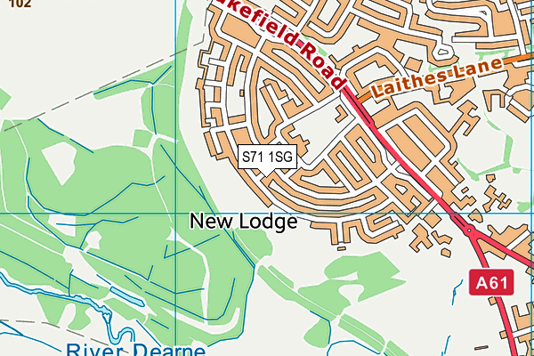 S71 1SG map - OS VectorMap District (Ordnance Survey)