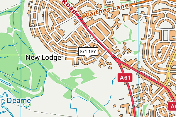 S71 1SY map - OS VectorMap District (Ordnance Survey)