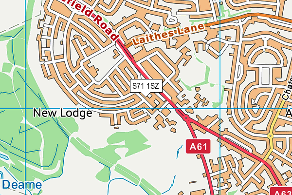 S71 1SZ map - OS VectorMap District (Ordnance Survey)