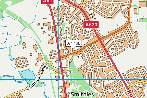 S71 1UE map - OS VectorMap District (Ordnance Survey)