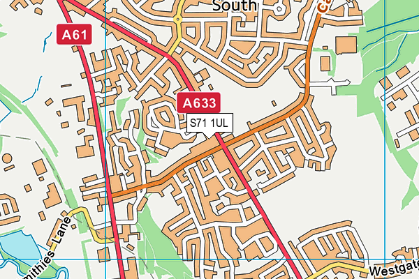 S71 1UL map - OS VectorMap District (Ordnance Survey)