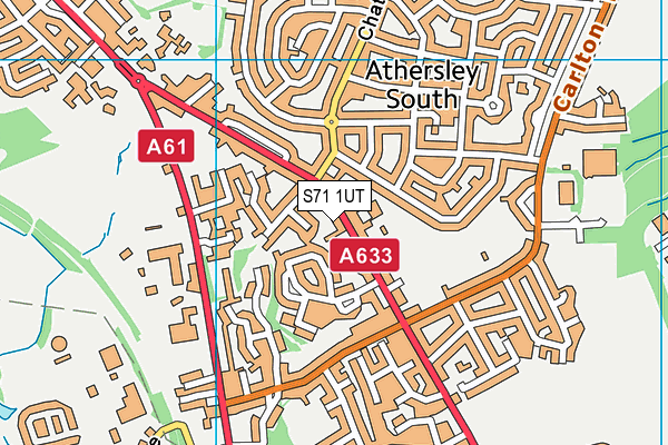 S71 1UT map - OS VectorMap District (Ordnance Survey)