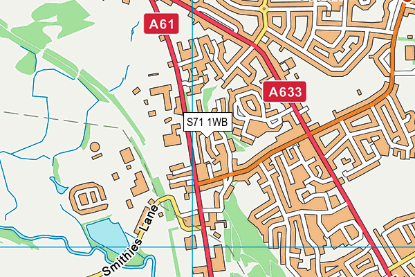 S71 1WB map - OS VectorMap District (Ordnance Survey)