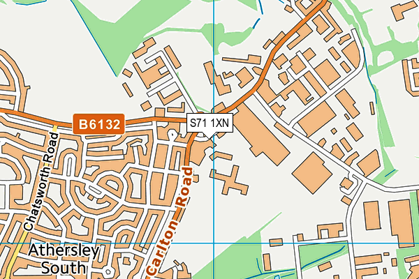S71 1XN map - OS VectorMap District (Ordnance Survey)