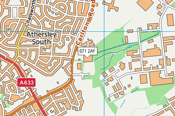 Springwell Alternative Academy map (S71 2AY) - OS VectorMap District (Ordnance Survey)