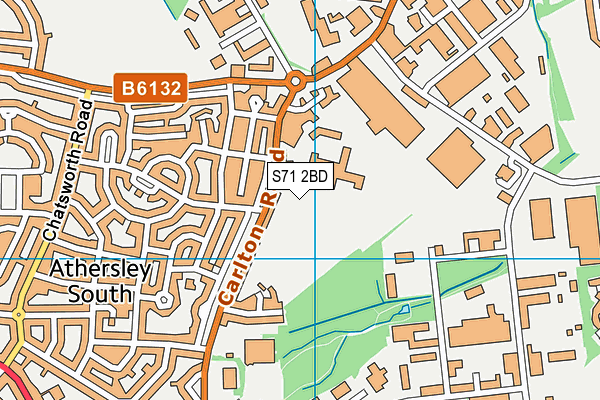 St Michael's Catholic & Church Of England High School (Closed) map (S71 2BD) - OS VectorMap District (Ordnance Survey)
