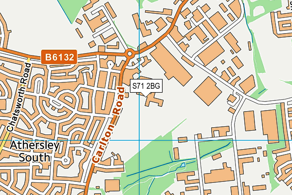 S71 2BG map - OS VectorMap District (Ordnance Survey)