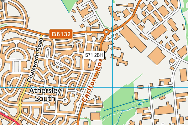 S71 2BH map - OS VectorMap District (Ordnance Survey)