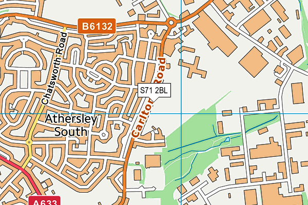 S71 2BL map - OS VectorMap District (Ordnance Survey)