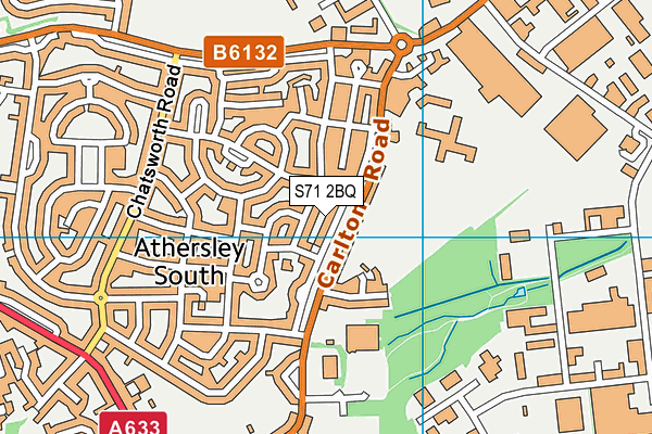 S71 2BQ map - OS VectorMap District (Ordnance Survey)