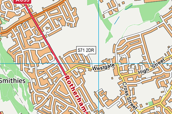 S71 2DR map - OS VectorMap District (Ordnance Survey)
