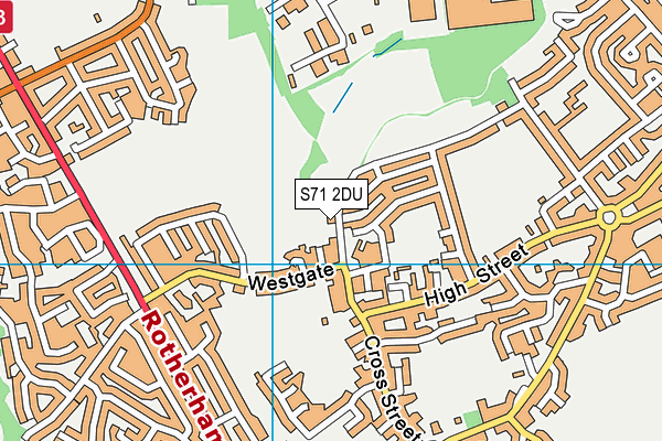 S71 2DU map - OS VectorMap District (Ordnance Survey)