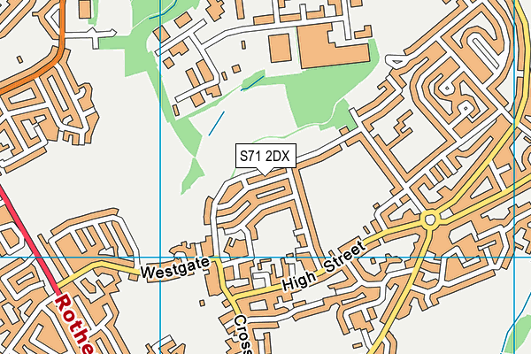 S71 2DX map - OS VectorMap District (Ordnance Survey)