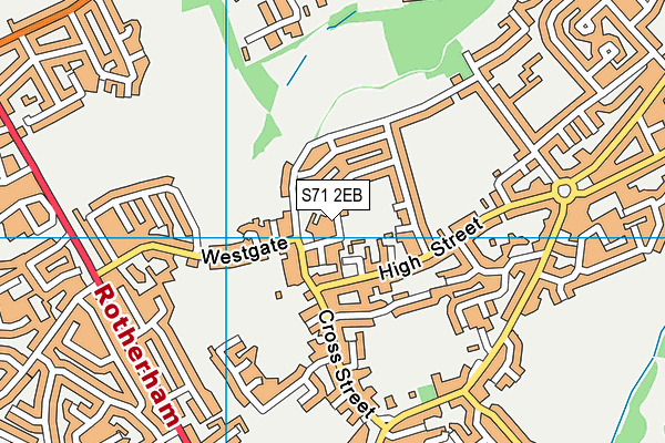 S71 2EB map - OS VectorMap District (Ordnance Survey)