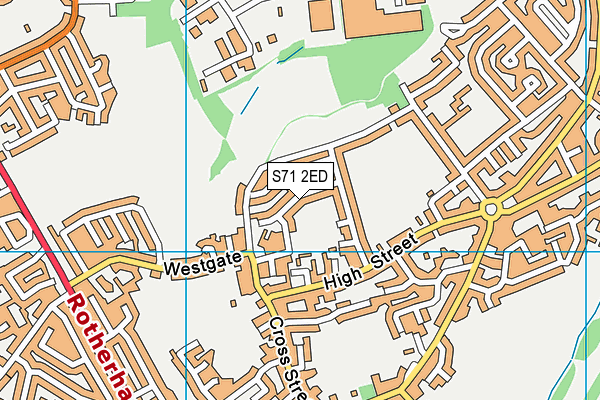 S71 2ED map - OS VectorMap District (Ordnance Survey)
