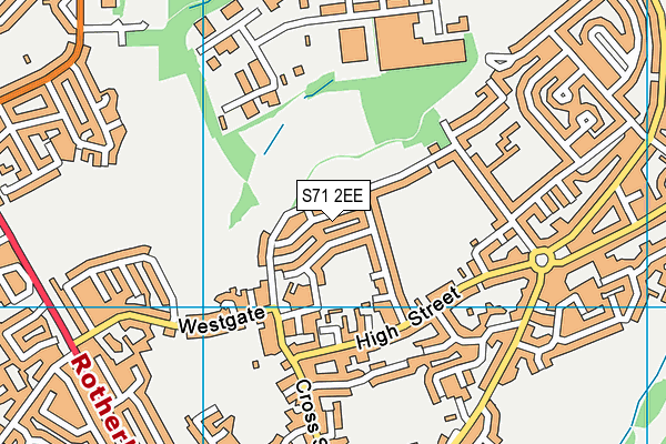 S71 2EE map - OS VectorMap District (Ordnance Survey)