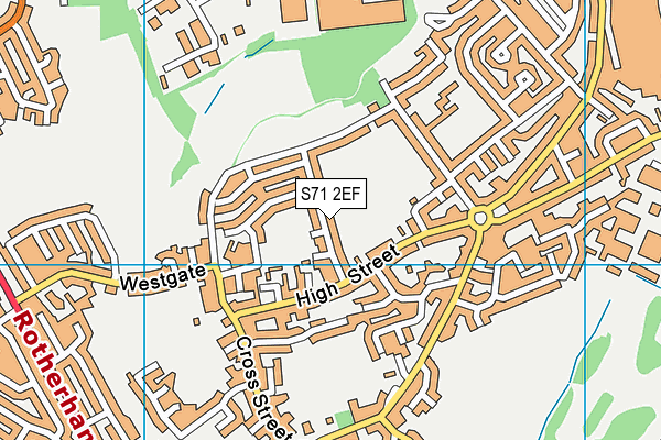 S71 2EF map - OS VectorMap District (Ordnance Survey)