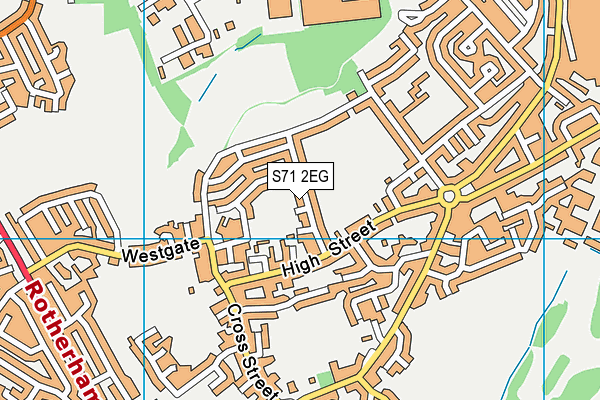 S71 2EG map - OS VectorMap District (Ordnance Survey)