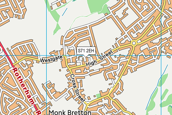 S71 2EH map - OS VectorMap District (Ordnance Survey)