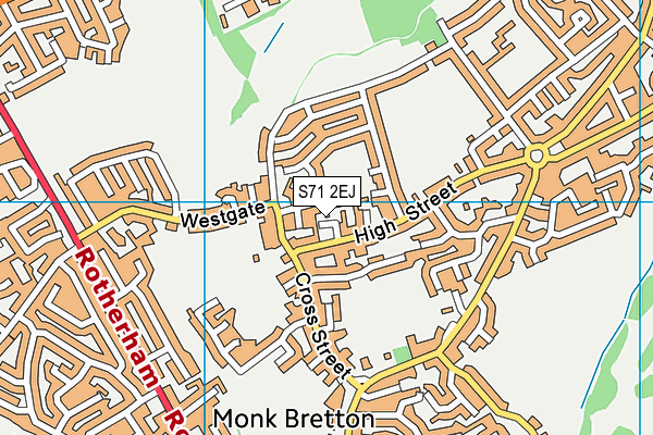 S71 2EJ map - OS VectorMap District (Ordnance Survey)
