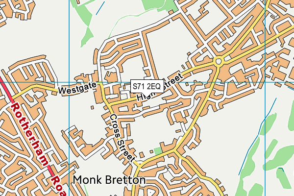 S71 2EQ map - OS VectorMap District (Ordnance Survey)