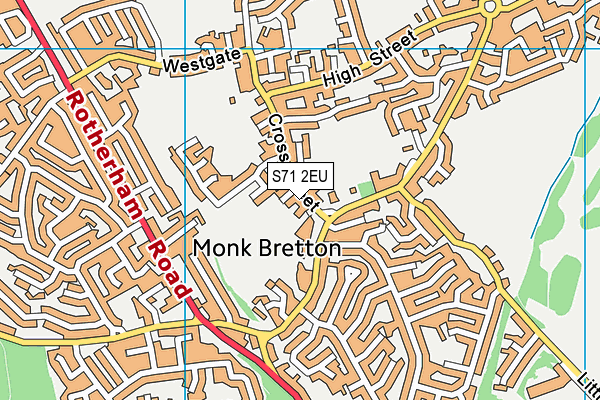 S71 2EU map - OS VectorMap District (Ordnance Survey)