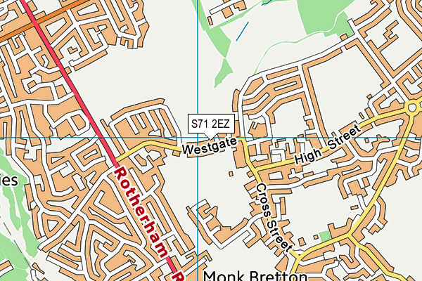 S71 2EZ map - OS VectorMap District (Ordnance Survey)