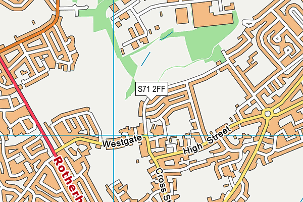 S71 2FF map - OS VectorMap District (Ordnance Survey)