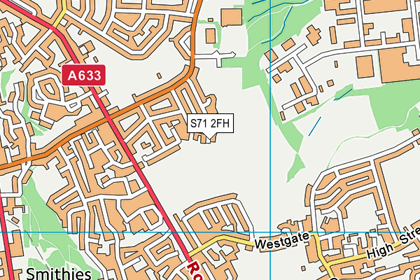 S71 2FH map - OS VectorMap District (Ordnance Survey)