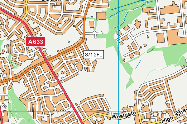 S71 2FL map - OS VectorMap District (Ordnance Survey)