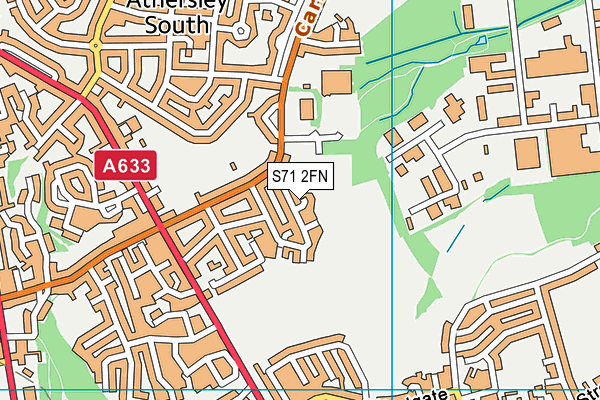 S71 2FN map - OS VectorMap District (Ordnance Survey)