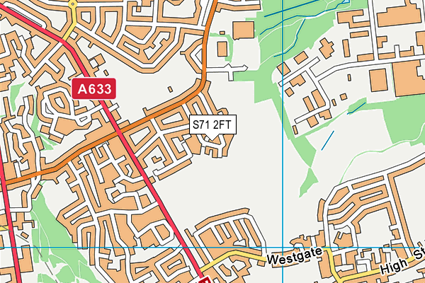 S71 2FT map - OS VectorMap District (Ordnance Survey)