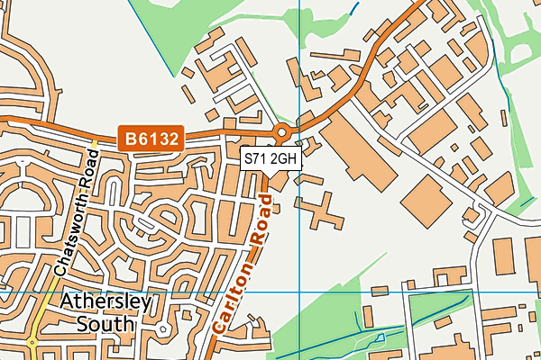 S71 2GH map - OS VectorMap District (Ordnance Survey)