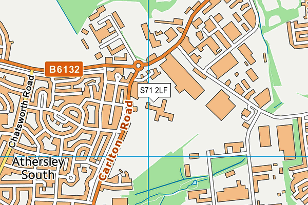 S71 2LF map - OS VectorMap District (Ordnance Survey)