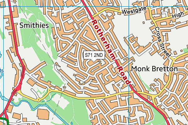 S71 2ND map - OS VectorMap District (Ordnance Survey)