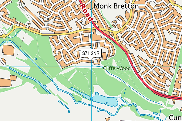 S71 2NR map - OS VectorMap District (Ordnance Survey)