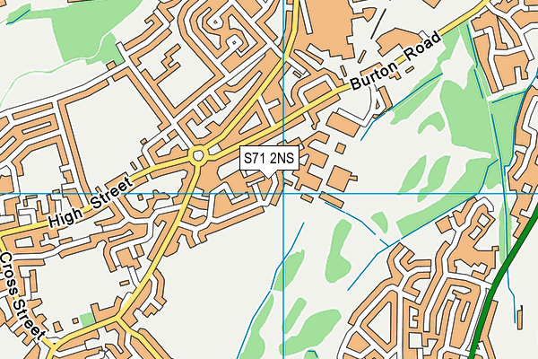 S71 2NS map - OS VectorMap District (Ordnance Survey)