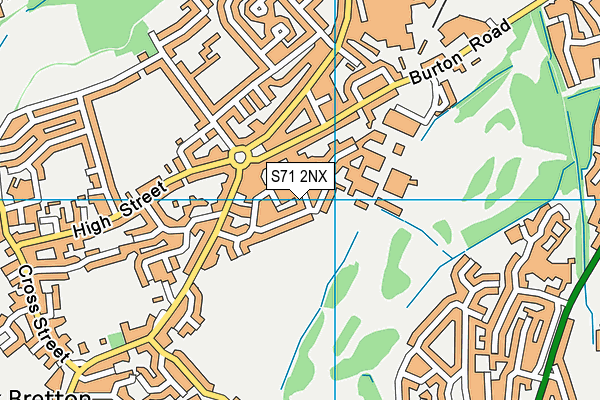 S71 2NX map - OS VectorMap District (Ordnance Survey)