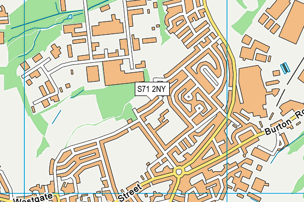 S71 2NY map - OS VectorMap District (Ordnance Survey)