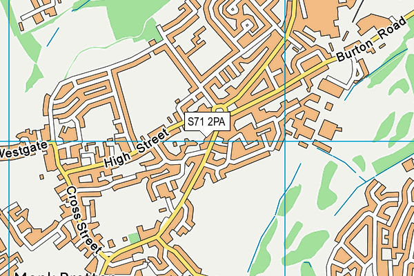S71 2PA map - OS VectorMap District (Ordnance Survey)