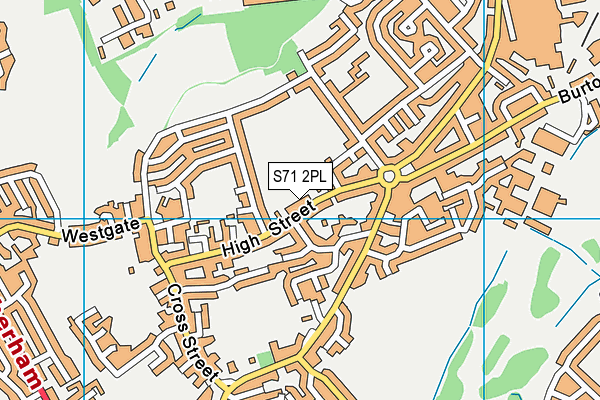 S71 2PL map - OS VectorMap District (Ordnance Survey)